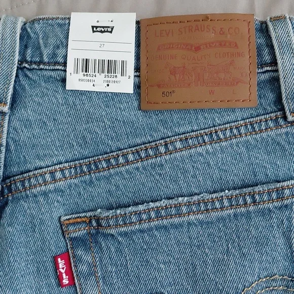 Levi's 501 Mid Thigh High Rise Shorts Odeon Sz 27 NWT - Picture 7 of 11